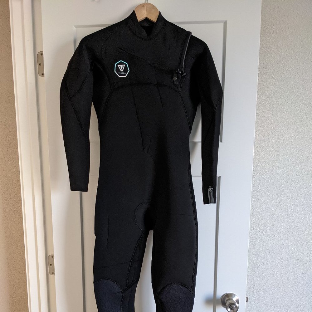 Vissla 7 Seas 3/2 Full Chest Zip Long Sleeve Wetsuit - Men's Size Small